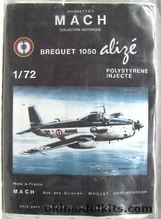 Mach 1/72 Breguet 1050 Alize - Bagged plastic model kit